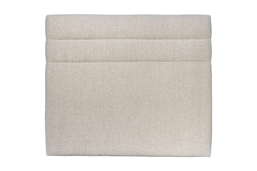 Tête de lit 200 cm Lignes - Tissu Bouclette Beige Clair