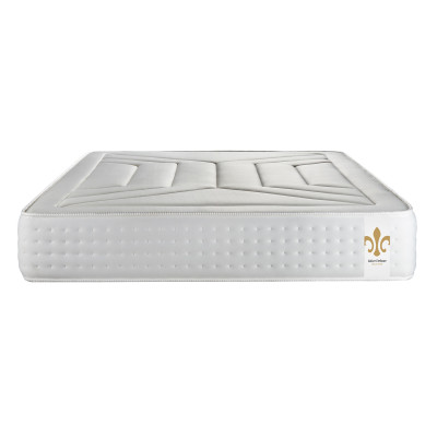 Pack lit complet 140x190 cm - Matelas + Sommier Blanc (en kit) + 2 oreillers + Couette - Vingt-Quatre