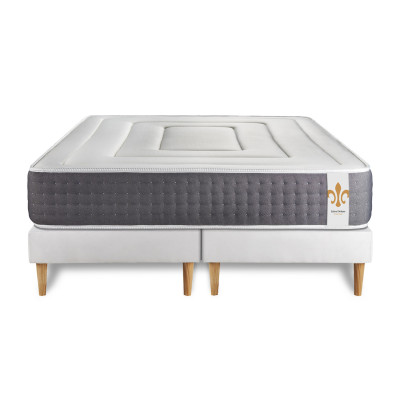 Ensemble Matelas Sommier 180x200 cm - 2 Sommiers Blanc - Vingt-Six
