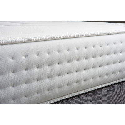 Ensemble Matelas Sommier 140x190 cm - Sommier Gris (en kit) - Vingt-Quatre
