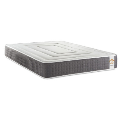 Pack lit complet 140x190 cm - Matelas + Sommier Blanc + 2 oreillers + Couette - Vingt-Six