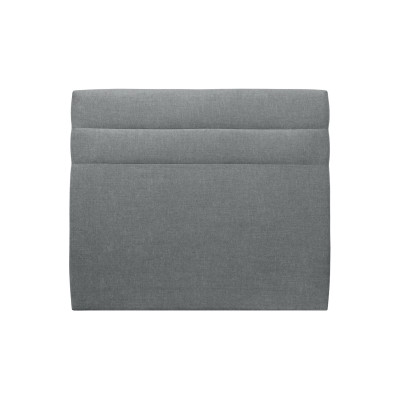 Tête de lit 150 cm Lignes - Tissu Toile Natté Gris Anthracite