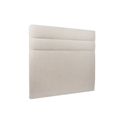 Tête de lit 150 cm Lignes - Tissu Bouclette Beige Clair