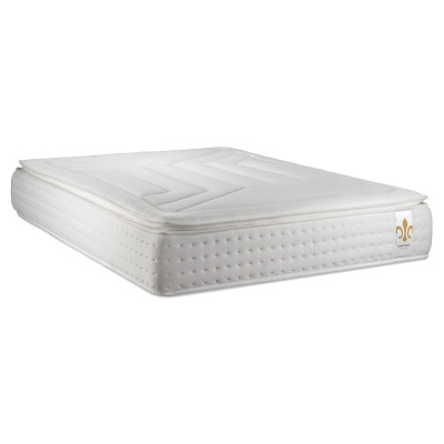 Pack lit complet 160x200 cm - Matelas + Sommier Gris (en kit) + 2 oreillers + Couette - Vingt-Quatre PLUS
