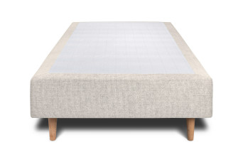 Sommier Tapissier 80x200 cm - H35 cm - Toile nattée - Beige clair