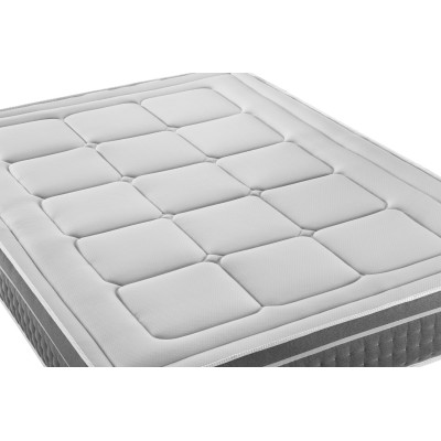 Ensemble Matelas Sommier 140x190 cm - Sommier Blanc (déjà monté) - Trente
