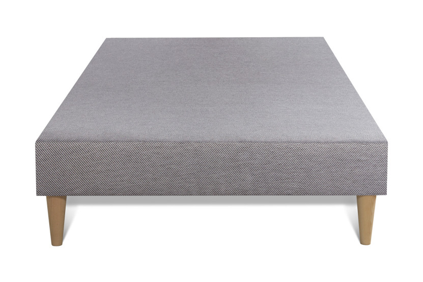 Ensemble Matelas Sommier 90x190 cm - Sommier Gris (déjà monté) - Vingt-Six PLUS
