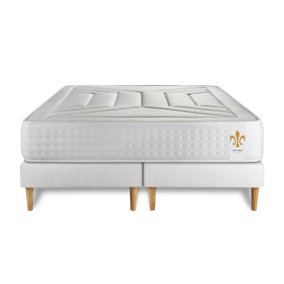 Ensemble Matelas Sommier 180x200 cm - 2 Sommiers Blanc - Vingt-Quatre