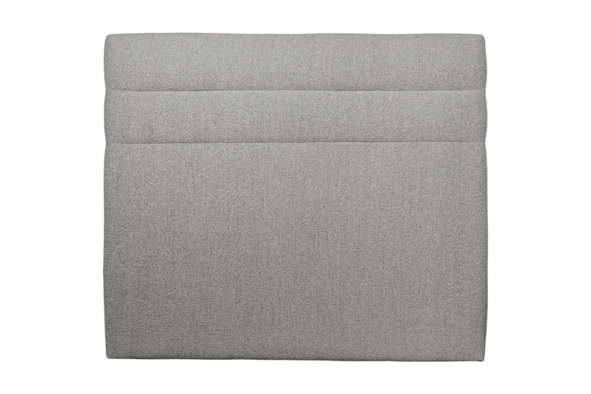 Tête de lit 135 cm Lignes - Tissu Bouclette Gris
