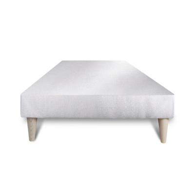 Ensemble Matelas Sommier 90x190 cm - Sommier Blanc (déjà monté) - Vingt-Quatre PLUS