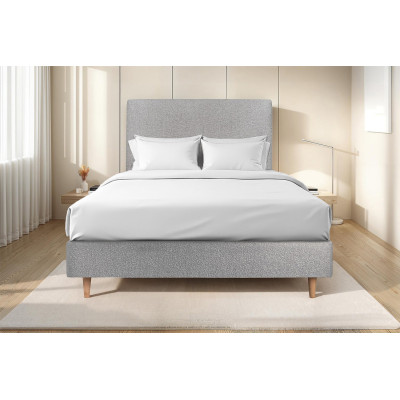 Sommier Tapissier 160x200 cm - H35 cm - Bouclette - Gris