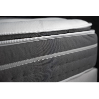 Pack lit complet 140x190 cm - Matelas + Sommier Blanc + 2 oreillers + Couette - Trente PLUS