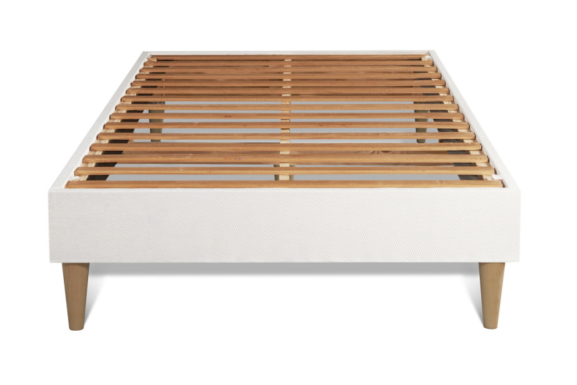 Ensemble Matelas Sommier 90x190 cm - Sommier Blanc (en kit) - Trente
