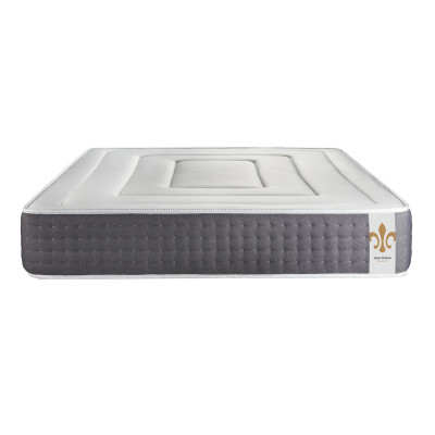 Pack lit complet 140x190 cm - Matelas + Sommier Blanc + 2 oreillers + Couette - Vingt-Six