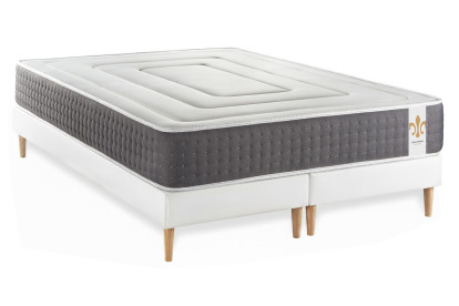 Ensemble Matelas Sommier 200x200 cm - 2 Sommiers Blanc - Vingt-Six